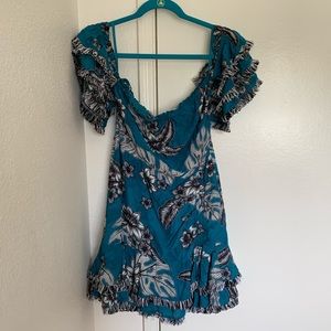 Off the shoulder Red Carter flower dress